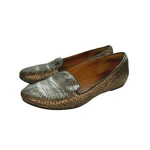 CLARKS Artisan Sz 6M Pewter 'Valley Lounge' Comfort Smoking Flats 26104013